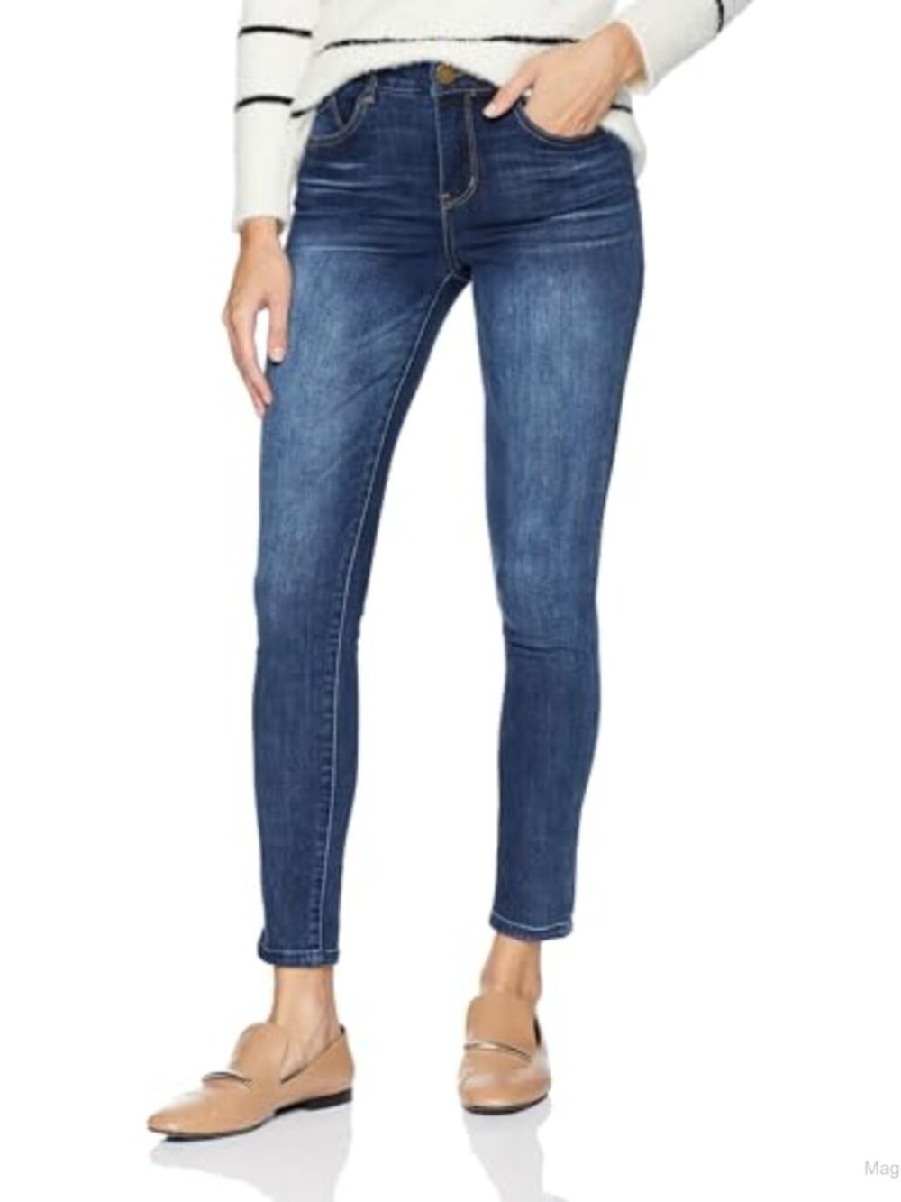 High Rise Ankle Skinny Jeans Women's Stretch Denim